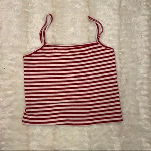 BRANDY MELVILLE red striped crop top!